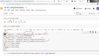 Tokenizer using Keras Tensorflow
