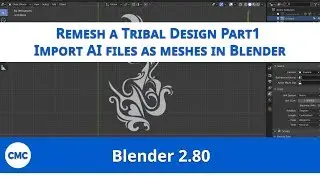 Tribal Part1 Import AI files as meshes in Blender