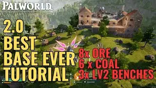 Palworld-  BEST PALWORLD Aesthetic BASE 3.0 (Infinite Ingots, ore, coal) FEAT PARTY DECK  (PART 2)
