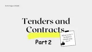 Tenders and Contract Part 2 I Measurement Books, Documents , Checks