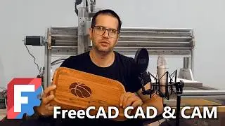 Serving tray with an inlay || FreeCAD CAD & CAM (CAM Workbench)