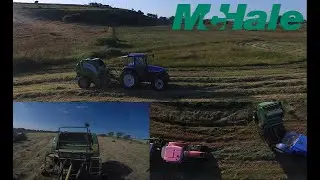 Collins Agri - Baling Grass 2019 -  2 Mchale f5500 KubotaNorthClare