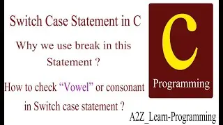 Switch statement in C programming | What is switch case? | C Programming switch case statement