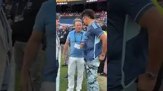 QB1 and Coach made their way to the pitch to support Sporting Kansas City! 