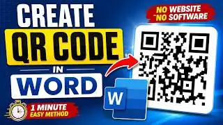 How to Create a QR Code in Microsoft Word | No Website, No Software (2026)  - Best and easy way