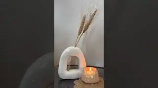 DIY air-dry clay vase✨DIY vase using clay #how to make clay vase✨diy clay vase at home
