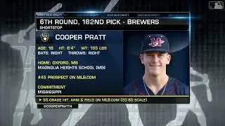 Brewers draft SS Pratt No. 182
