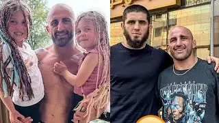 😂ISLAM MAKHACEV SCARED ALEX DAUGHTER #islammakhachev #alexandervolkanovski #ufc298 #mma #ufc