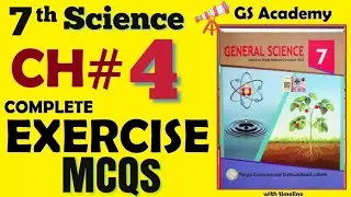 Exercise mcqs, chapter 4, structure of an atom, class 7 general science, new course 2023, gs academy
