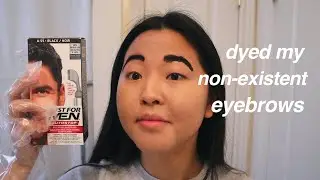 dying my eyebrows with beard dye for the 1st time!!