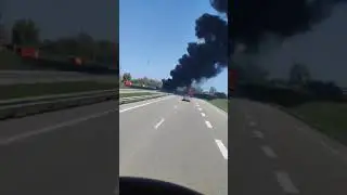 💥Сгорела цистерна около г.Страсбург (Франция)26.04.2021г.💥Видео от Александра💥