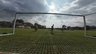 Action Cam: Goalkeeper saved by the crossbar. ABUTD Res v Freckleton Res.