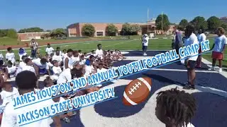 NFL DETROIT LIONS JAMES HOUSTON YOUTH FOOTBALL CAMP AT JSU #nfl #jackson #vlog