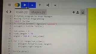 Python Turtle Program to draw Hexagon