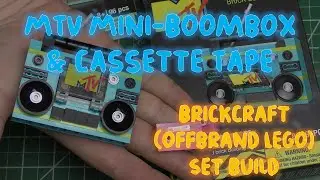 Nostalgic Brick Building! MTV Mini-Boombox & Cassette Tape Lego (sort of) Set Build!