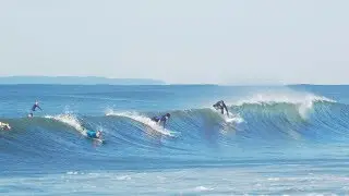 Rockaway Beach Surfers take on Irma swell. NYC surf. G85 Vivitar 200mm