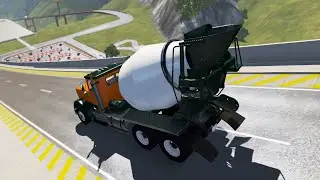 BeamNG Drive High Speed Jumps Concrete mixer & PlayerOne  l  Yüksek Hızda Atlamalar