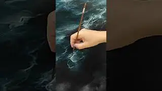 painting my ocean... #seascape #oilpainting #artist #oceanwaves #sealovers #artlovers