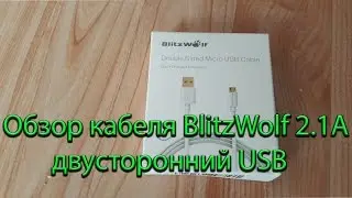 Обзор кабеля BlitzWolf 2.1A двусторонний USB