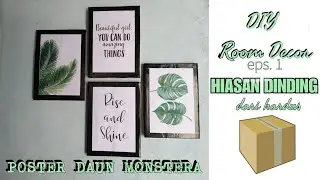 DIY ROOM DECOR EPS.1 | POSTER HIASAN DINDING KAMAR DARI KARDUS by SuciHasrat