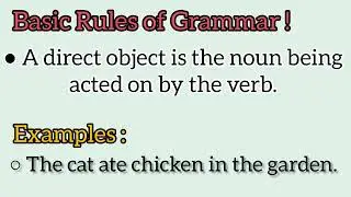 English Grammar | Basic Rules of Grammar 