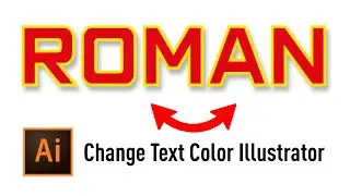How to change text color in illustrator | Fill & Stroke effects in Adobe Illustrator