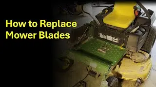 How to Replace Blades on a  zero turn or riding mower. Blade removal. John Deere Z525 or similar.