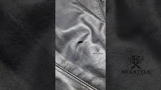 ☑ Ремонт дірки на шкіряній куртці 👍#shorts Меховое Ателье Днепр.