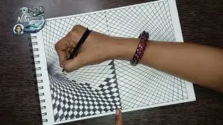 3D Line Illusion Step By Step Drawing | Easy Drawing Doodle Art 