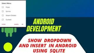 How to show Drop Down Menu in android studio java and insert into SQLite in Android Studio