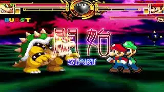 NICK54222 MUGEN: Bowser VS Super Better Mario and Super Better Luigi