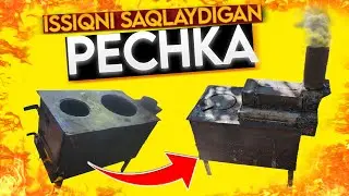 Oddiy temir pechkadan issiqni saqlovchi pechka yasash