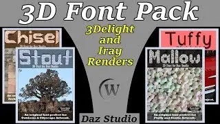 Rendering Iray and 3Delight Scenes in Daz Studio with 3D Font Pack 1