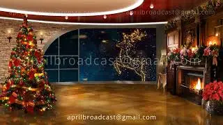 Christmas TV Studio Set 49- Virtual Green Screen Background Loop