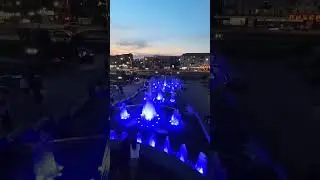 Улан-Удэ, Фонтан на саянах вечером