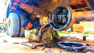 SKILL Pakistan Workshop Repairs Mercedes Truck DIFFERENTIAL GEAR - 