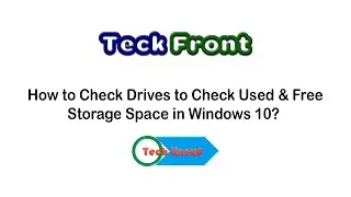 How to Check Drives to Check Used and Free Storage Space in Windows 10