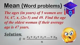 The ages (in years) of 5 women are 54,47, 𝑥, (2x-5) and 49. If their average age is 47yrs, find ...