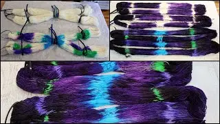 Resist Dyeing Yarn with Zip Ties; Adding Pops of Color Before or After the Resists (Dyepot PS 76)