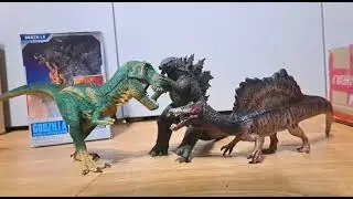 godzilla 3 zabijający zmutowane dinozaury