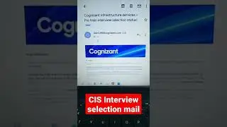 Cognizant CIS Pre train interview selection status