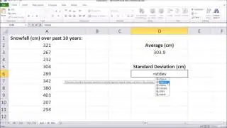 How To Find Average and Standard Deviation in Microsoft Excel 2017