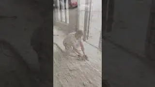 Шлифовка бетона до последующей укладки плитки.