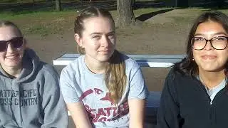 SPU WOMEN'S CROSS COUNTRY: Ella Milanovich, Alexa Gossett, and Nicole Pierce