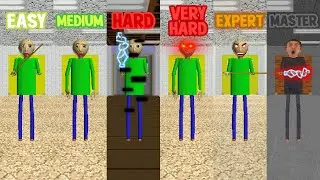 Baldi Basics Difficulty Modes: Easy to Master even Harder - All Perfect!