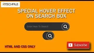 search box ।। amazing hover effect on search bar ।। design search box html and css