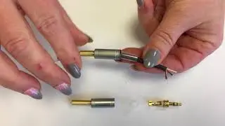 Montageanleitung-142: Klinkenstecker, gerade Ausführung 3,5mm stereo, 24 K vergoldet