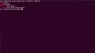 M07T1.3 - Intro to Linux - Regular Expressions - Character Classes