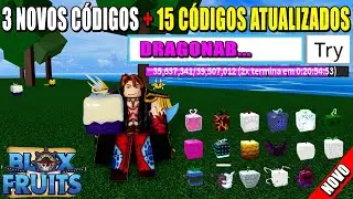 RÁPIDO!! 3 NOVOS CÓDIGOS DO ADMIN + 15 CÓDIGOS ATUALIZADOS DO BLOX FRUITS (roblox)