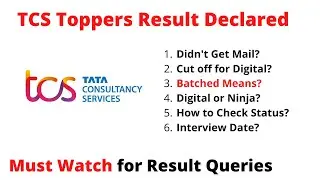 tcs toppers result | tcs toppers batched means | tcs digital cutoff